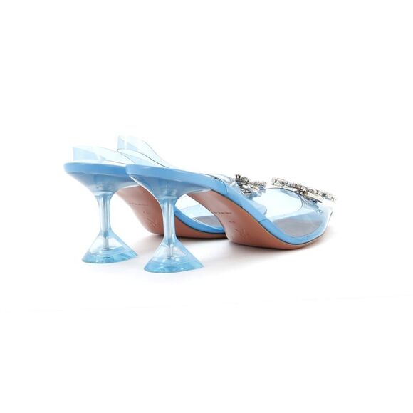 Amina Muaddi Women's Begum Pumps PVC 70 Blue - Picture 3 of 6